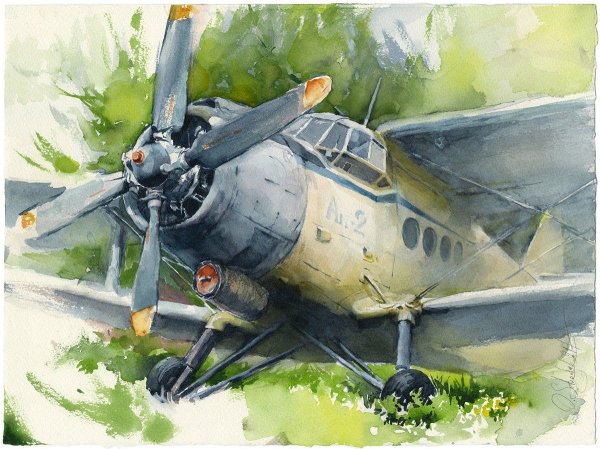 Военная техника акварель