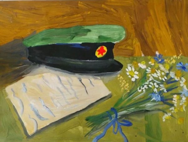 Самолет пастелью