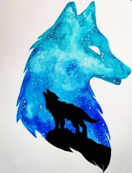 Животные акварелью