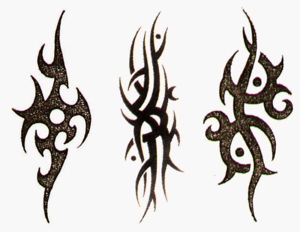 Тату ручкой на бумаге