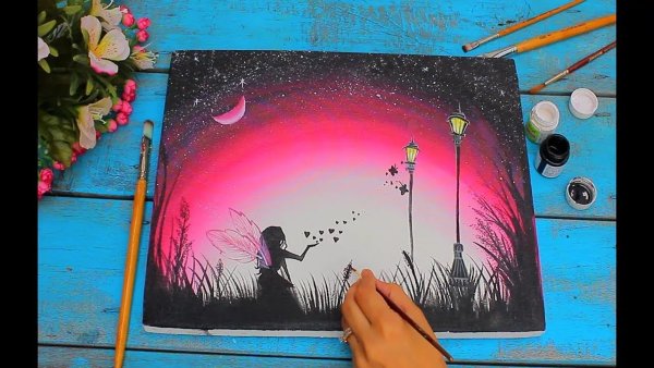 Живопись "закат на Рейне" Кокоек