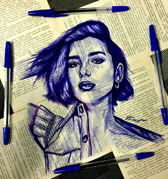 Глаз шариковой ручкой