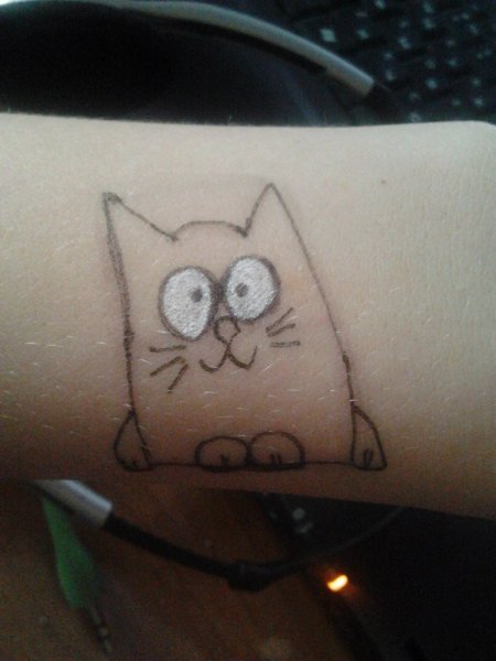 Лёгкие тату ручкой