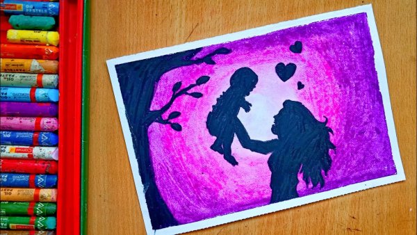 Рисунок ко Дню матери гуашью