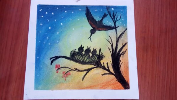 Рисунки гуашью для мамы