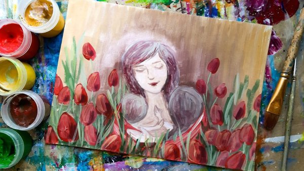 Рисунки гуашью легкие