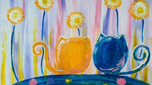 Рисунки гуашью для мамы