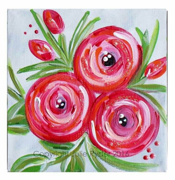 Рисунки гуашью цветы