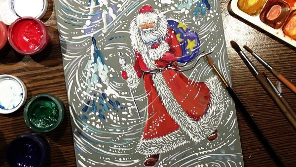 Нетрадиционные техники рисования снеговика