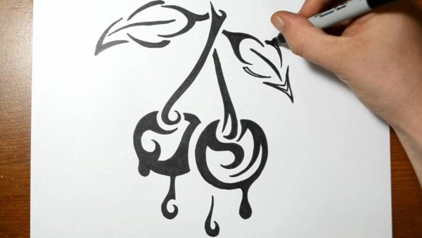 Эскиз олень дотворк