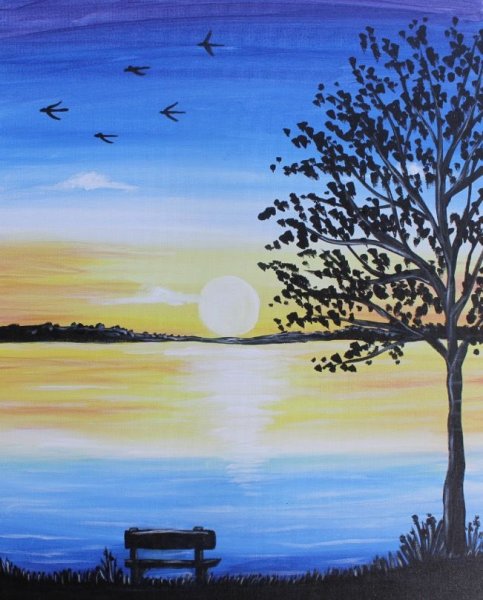 Пейзажи для рисования красками