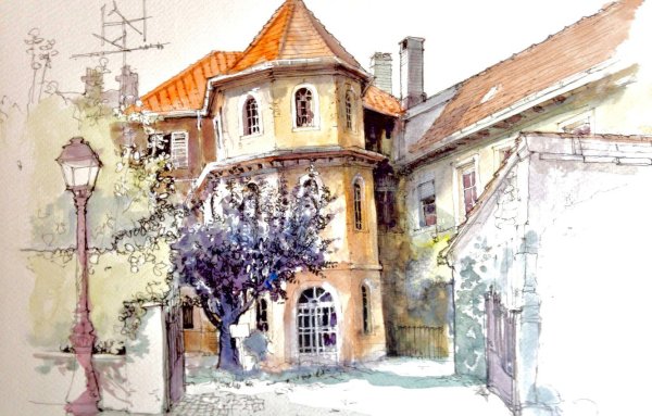 Картина "улица в Стамбуле» (Львовская галерея искусств)