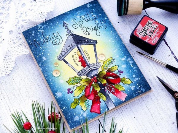 Идеи новогодних открыток акварелью