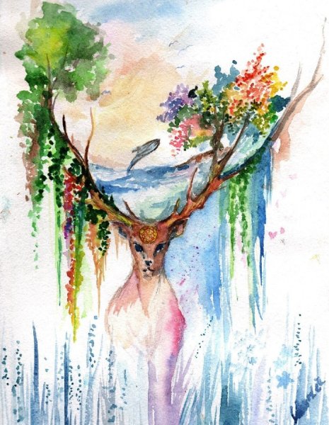 Рисунки акварелью