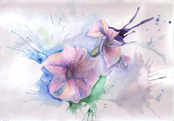 Рисунки на акварельной бумаге акварелью