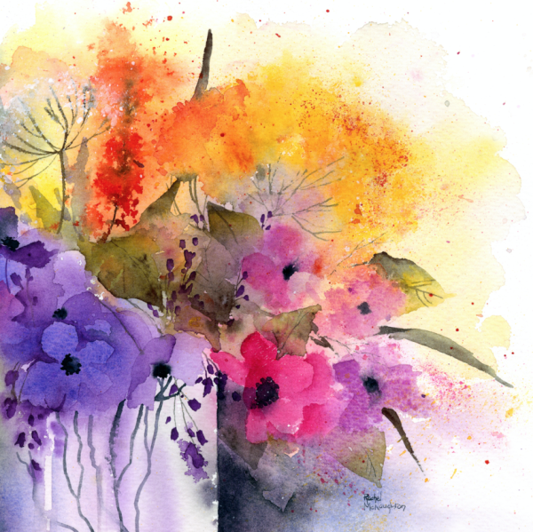Акварель цветы Рэйчел МАКНОТОН