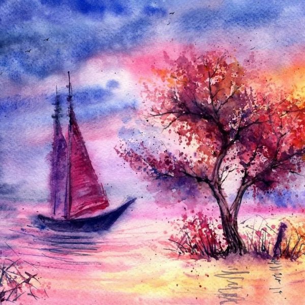 Рисунки красками