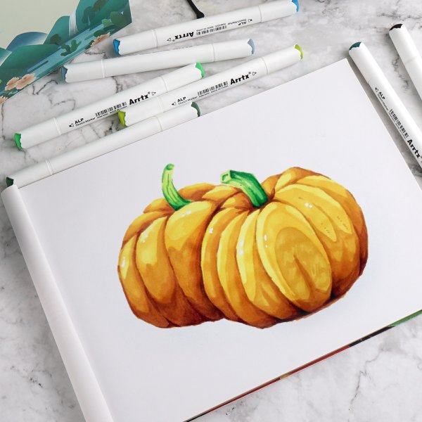 Рисунки спиртовыми маркерами легкие