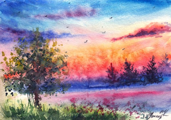 Рисовпние акварель для начинающих