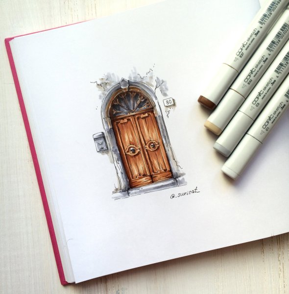 Нарисовать глаза маркерами