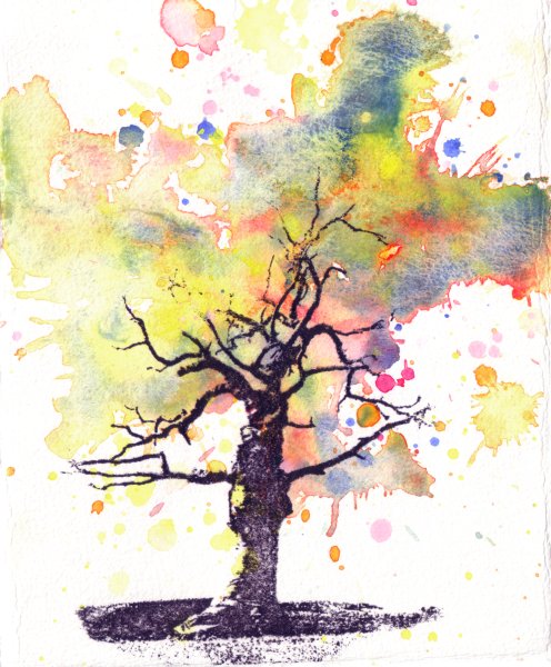 Кляксография дерево