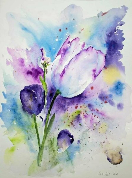 Акварельные цветы