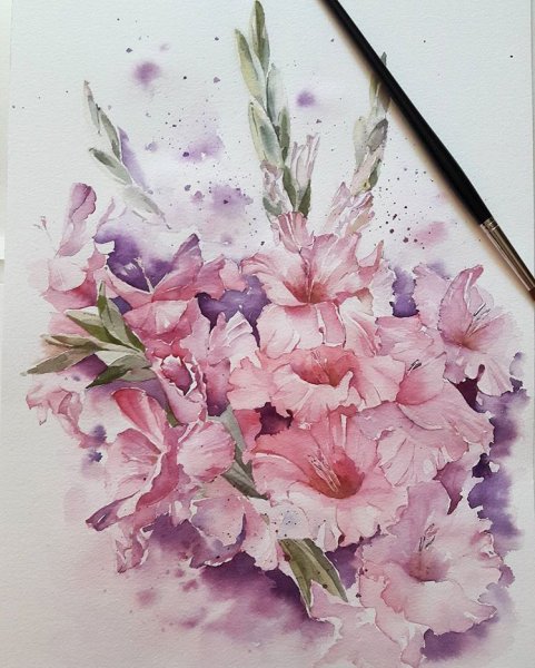 Акварельные цветы