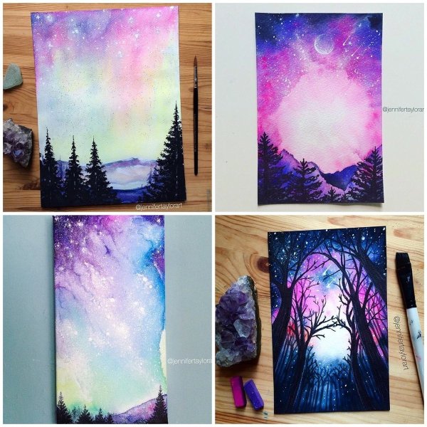 Рисование акварельными красками