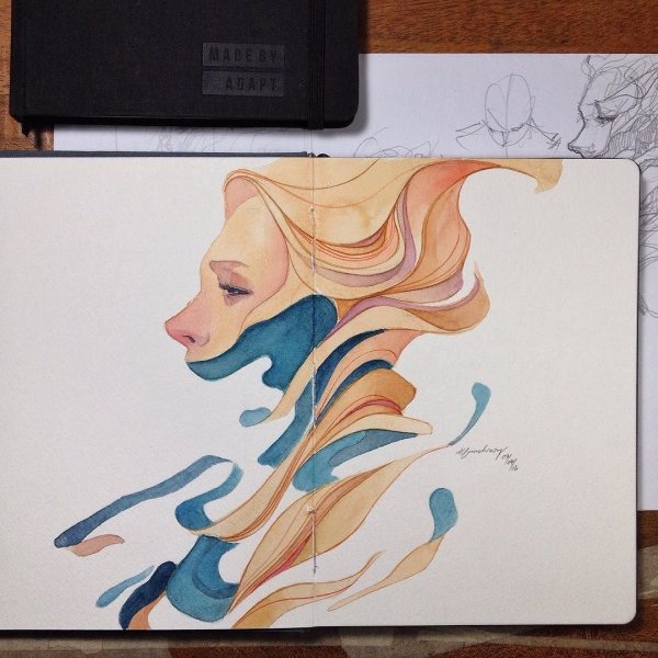 Рисунки акварелью для скетчбука простые