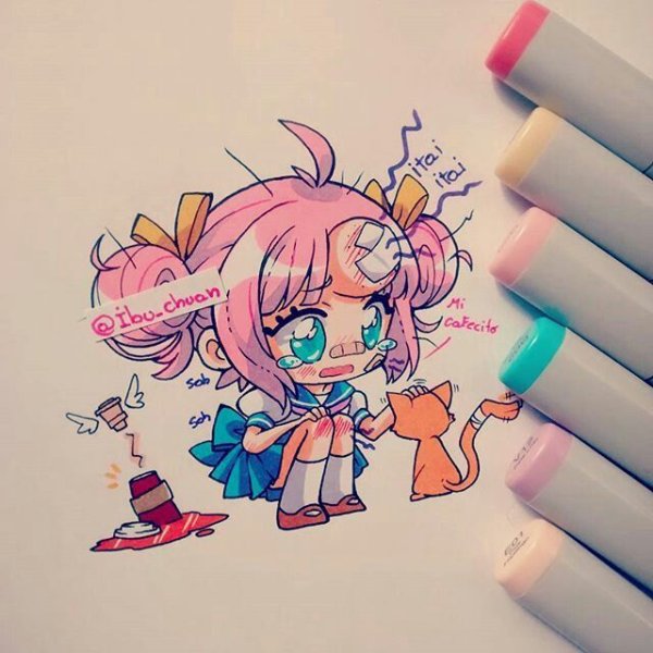 Аниме маркерами для начинающих