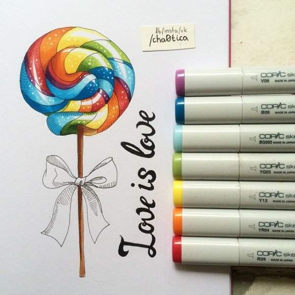 Скетчинг маркерами Лизы Красновой