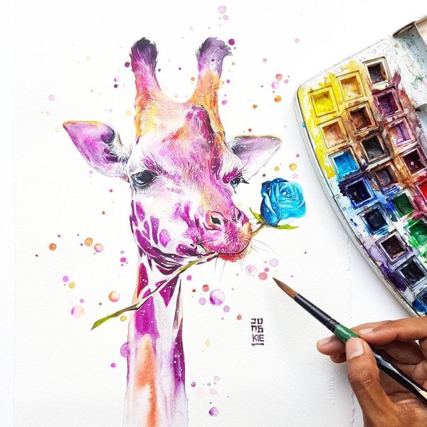 Рисунки акварелью