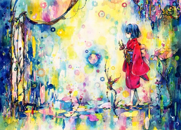 Аниме акварелью