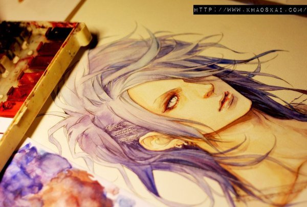 Аниме акварелью