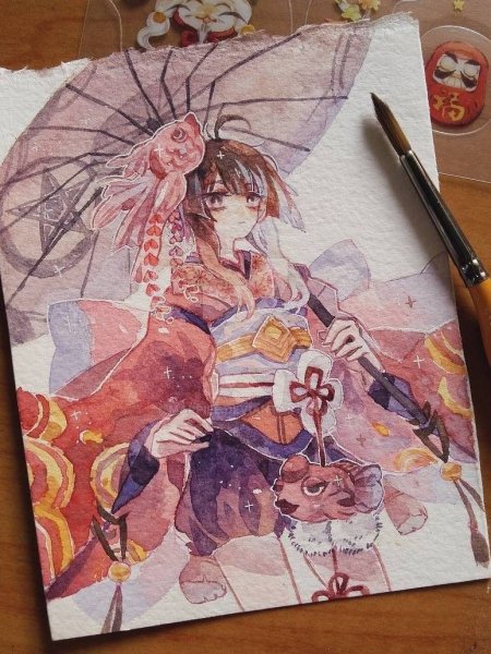 Аниме акварелью