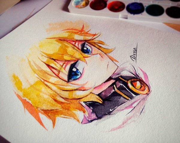 Аниме акварелью