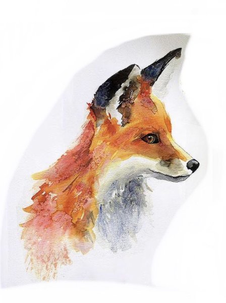 Лисенок рисунок