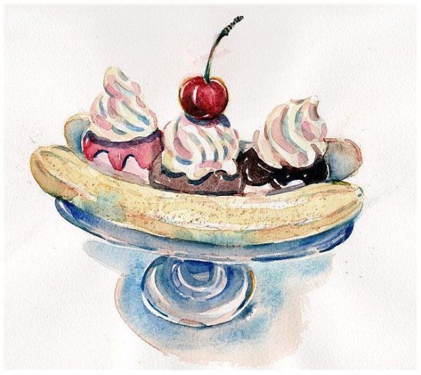 Сладкое акварель