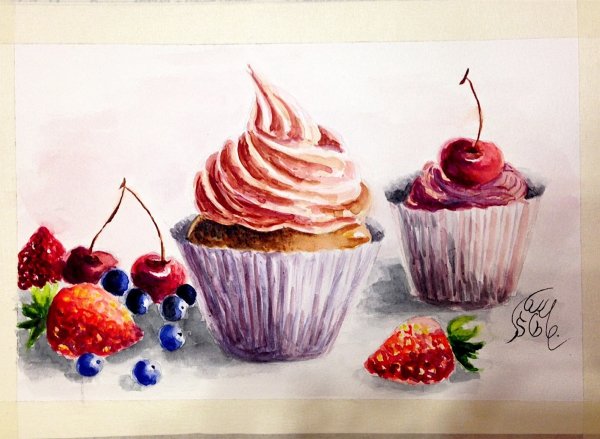 Вкусняшки акварелью