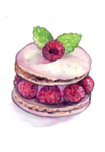 Десерт акварель