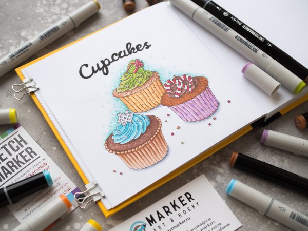 Скетчи маркерами лёгкие