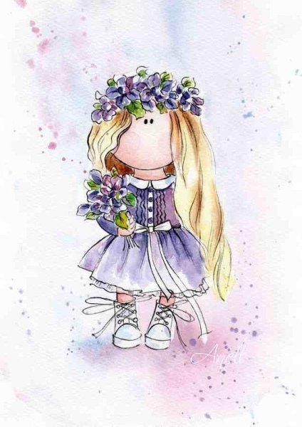 Арт акварельными карандашами