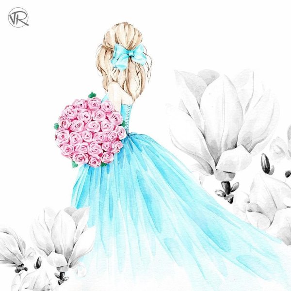 Девочка иллюстрация акварель