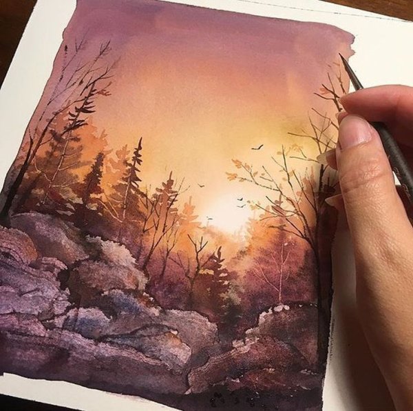 Холст для рисования акварелью