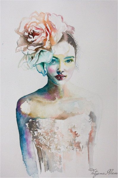 Красивая женщина рисунок