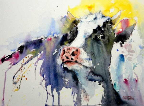 Лошади в акварельных рисунках Елены Швец