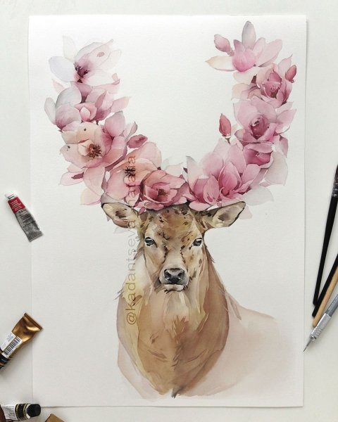 Лиса с веником на голове