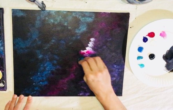 Космос акварелью