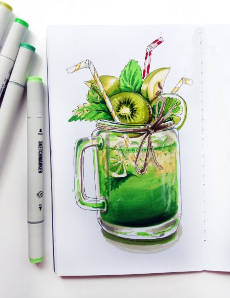 Рисунки маркерами