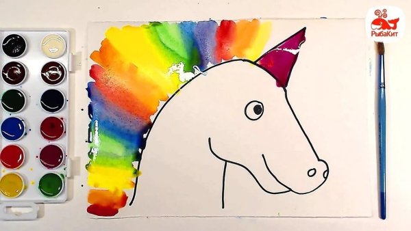 Рисунки акварелью для детей